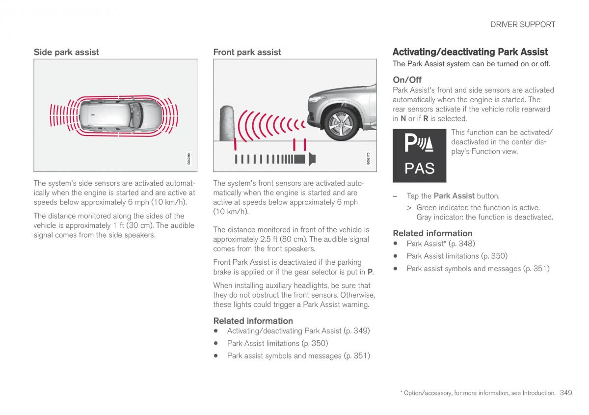 Volvo XC90 II 2 owners manual / page 351