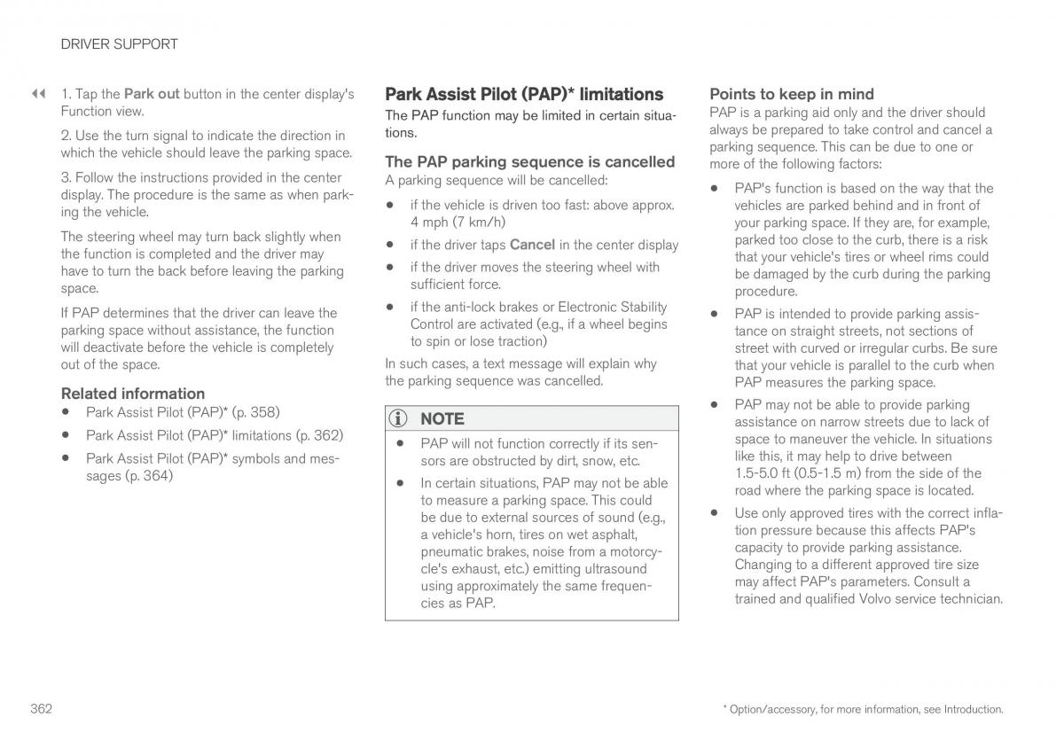 Volvo XC90 II 2 owners manual / page 364