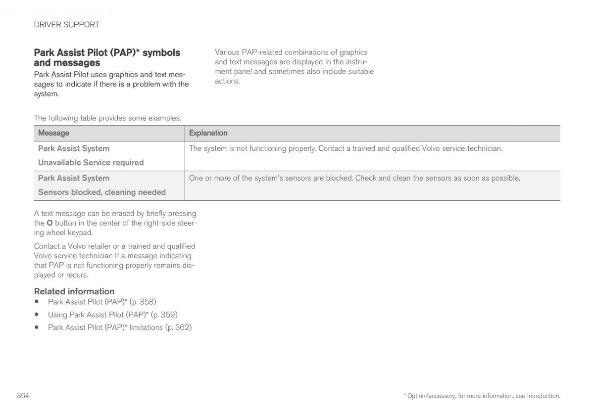 Volvo XC90 II 2 owners manual / page 366