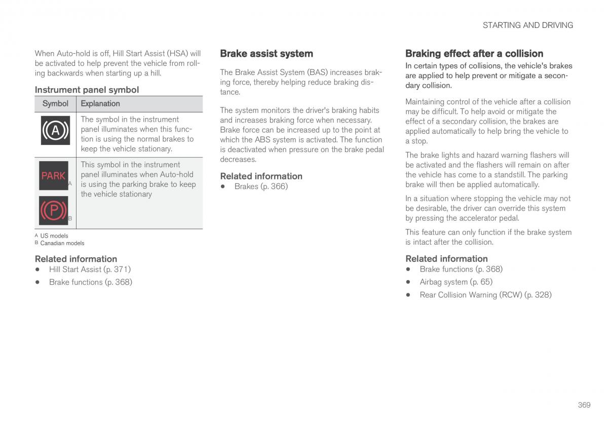 Volvo XC90 II 2 owners manual / page 371