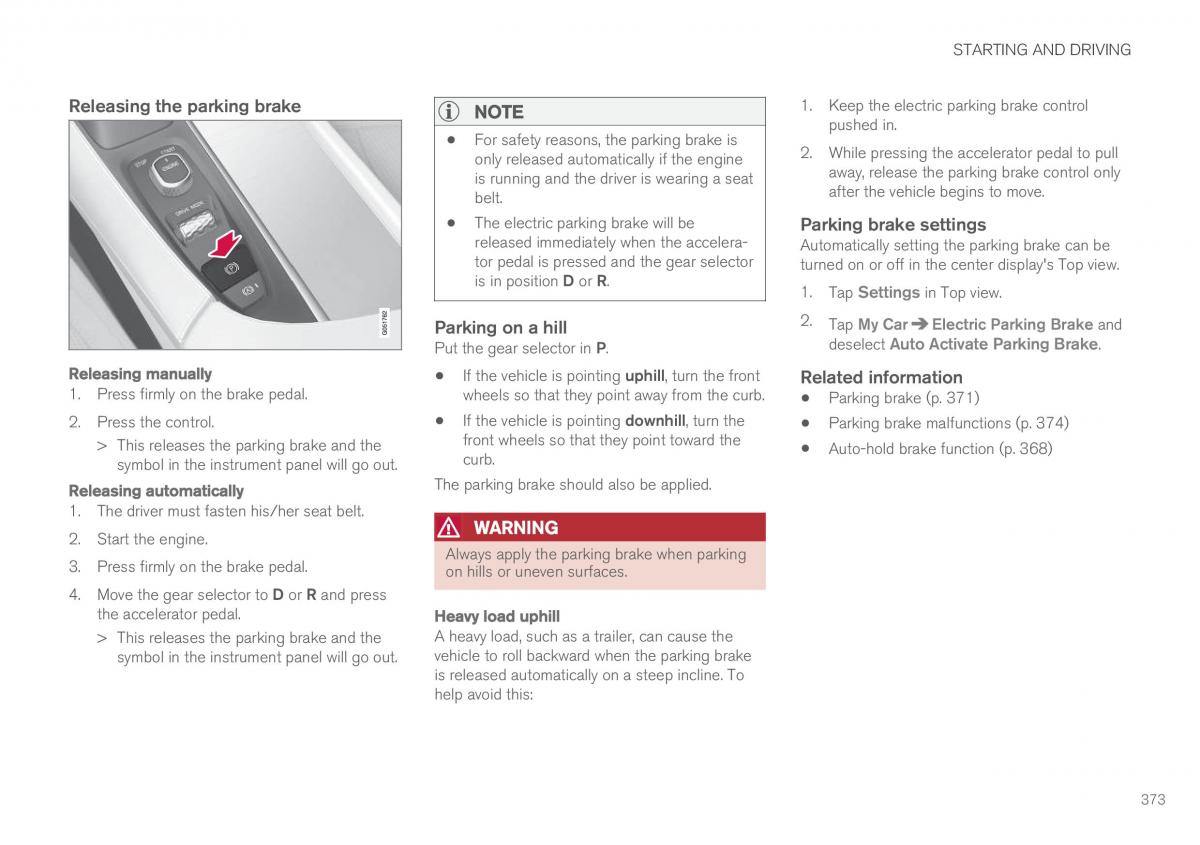 Volvo XC90 II 2 owners manual / page 375