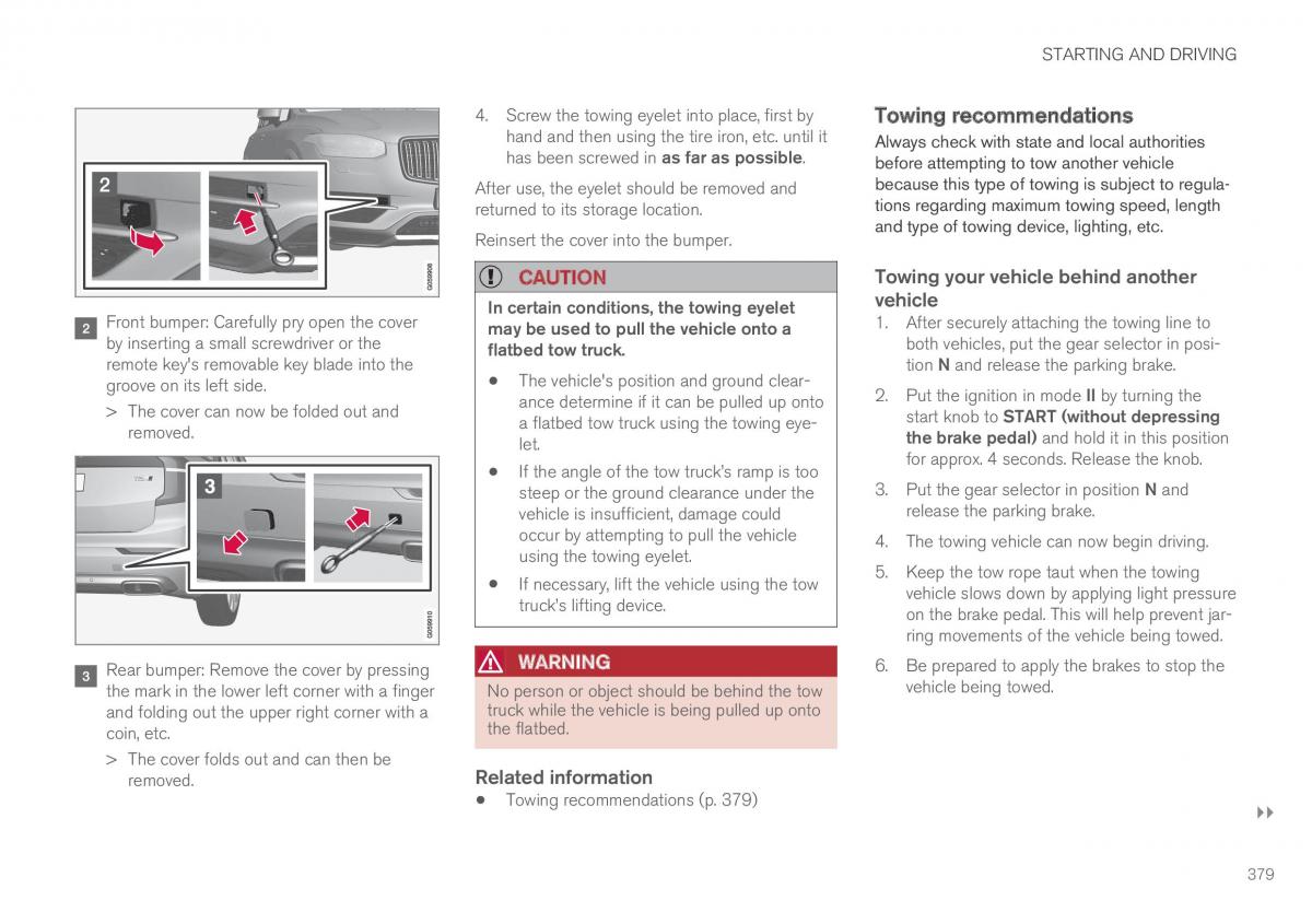 Volvo XC90 II 2 owners manual / page 381