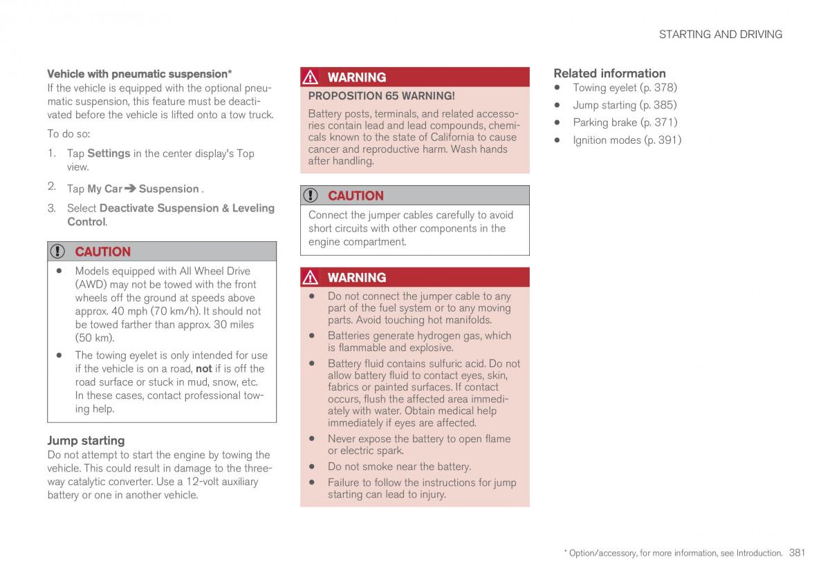 Volvo XC90 II 2 owners manual / page 383