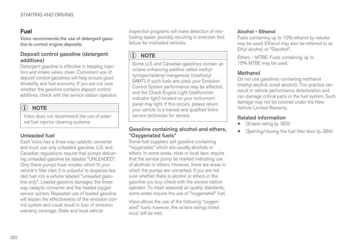 Volvo XC90 II 2 owners manual / page 384