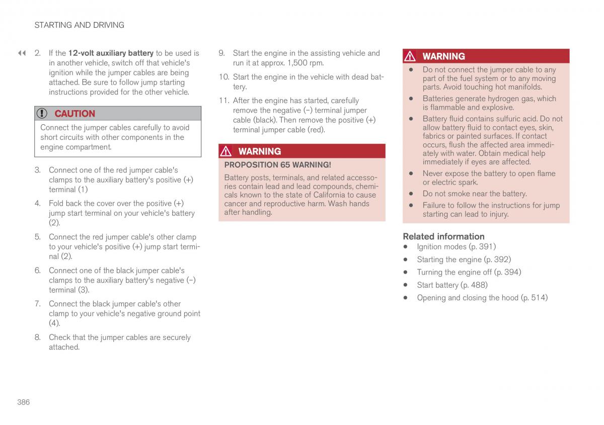 Volvo XC90 II 2 owners manual / page 388