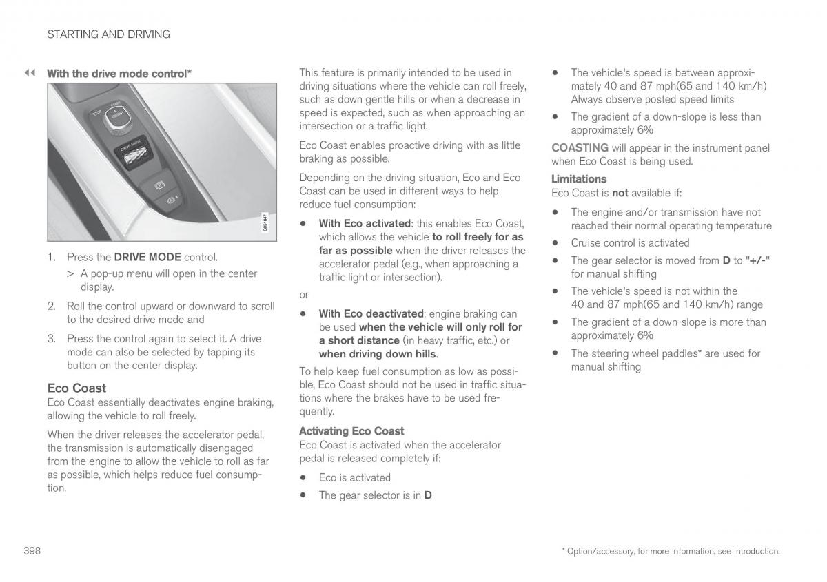 Volvo XC90 II 2 owners manual / page 400