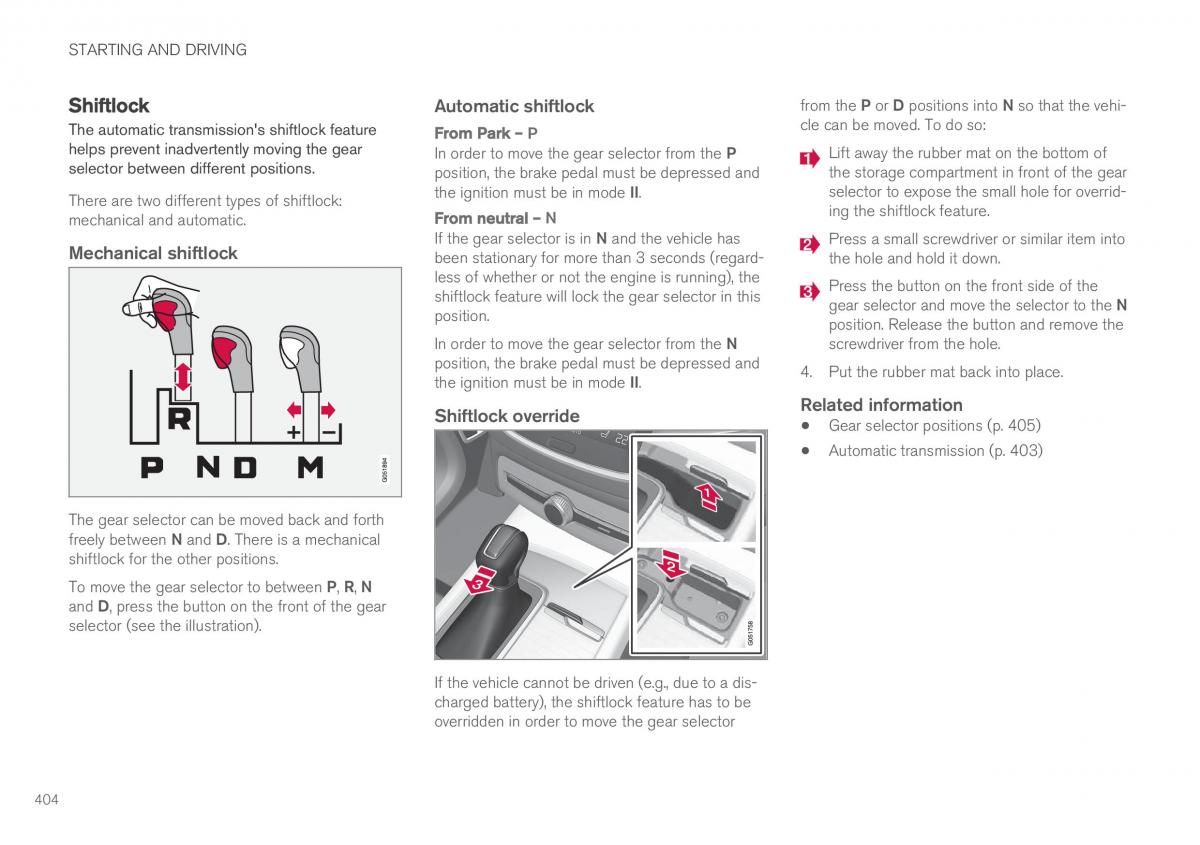 Volvo XC90 II 2 owners manual / page 406