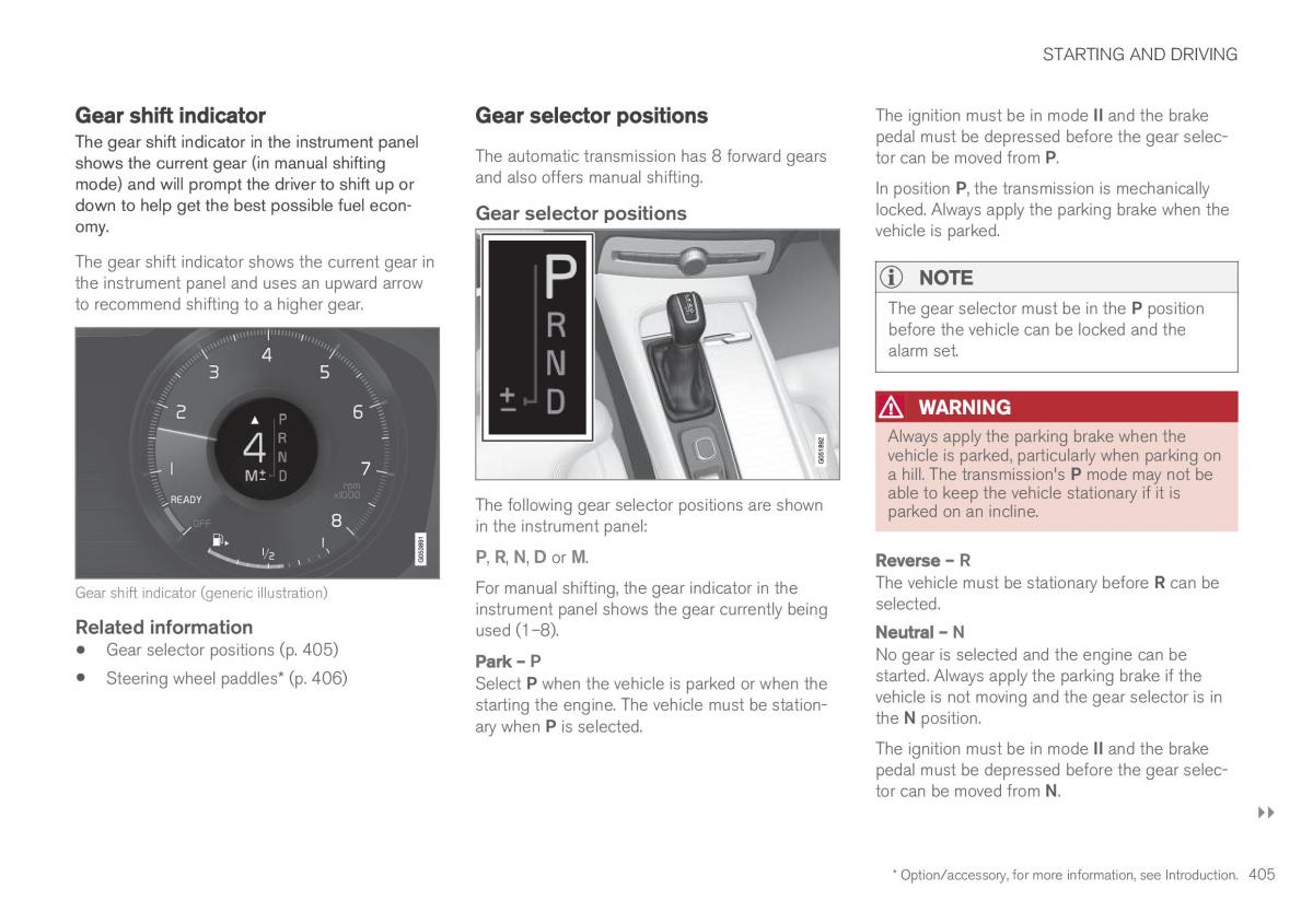 Volvo XC90 II 2 owners manual / page 407