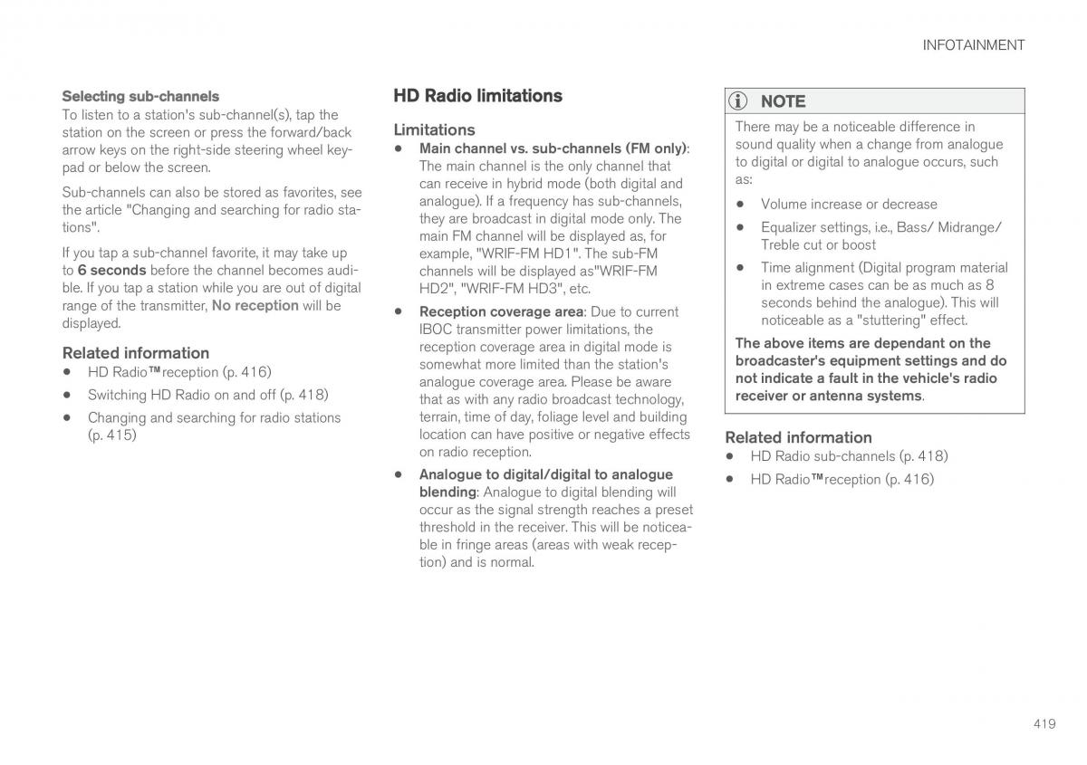 Volvo XC90 II 2 owners manual / page 421