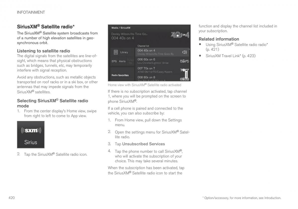 Volvo XC90 II 2 owners manual / page 422