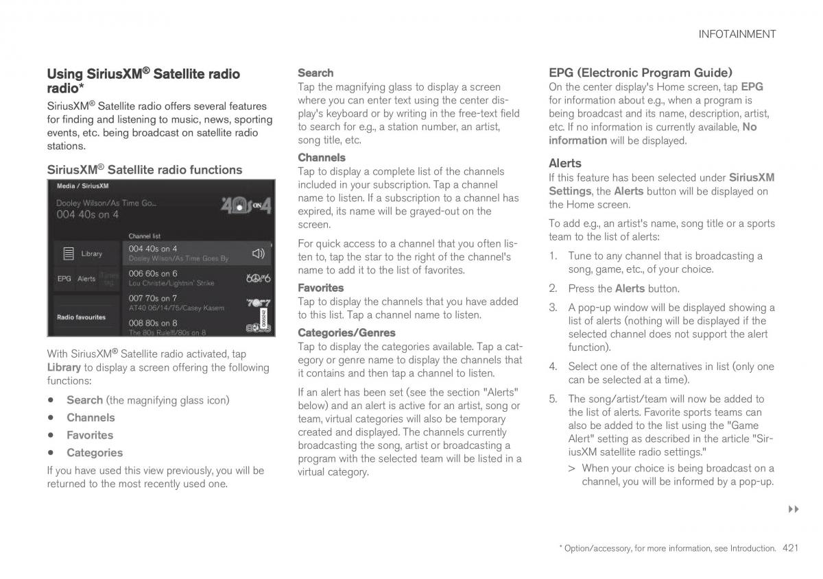 Volvo XC90 II 2 owners manual / page 423