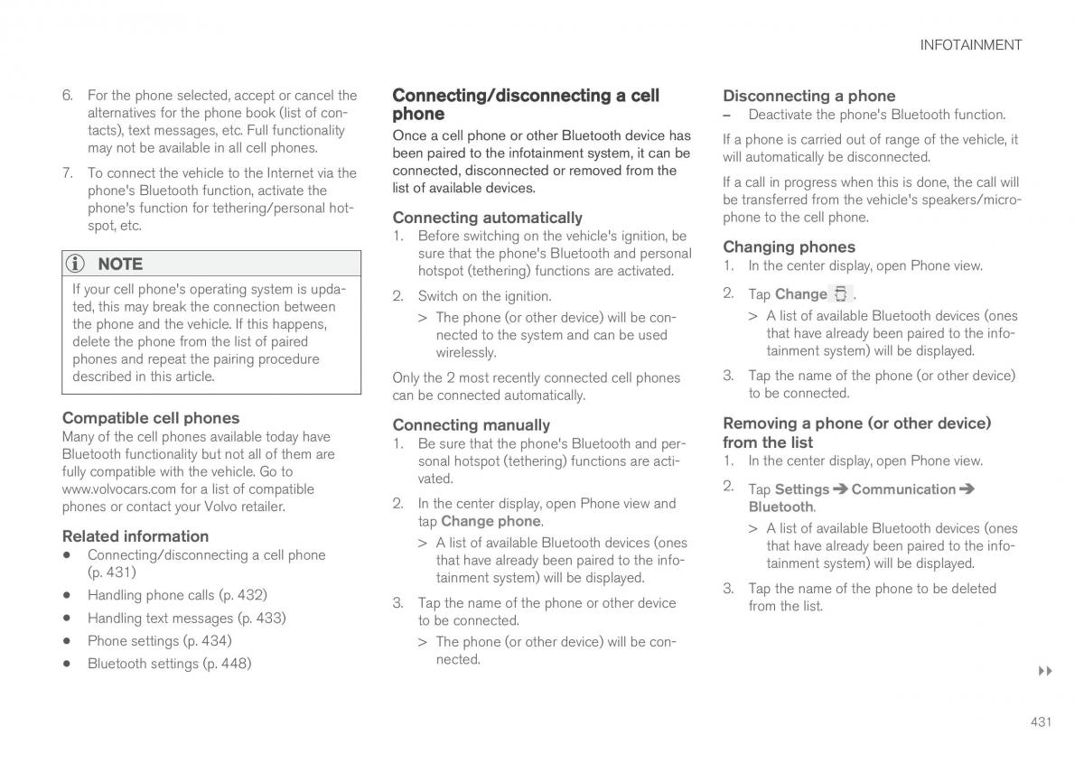 Volvo XC90 II 2 owners manual / page 433