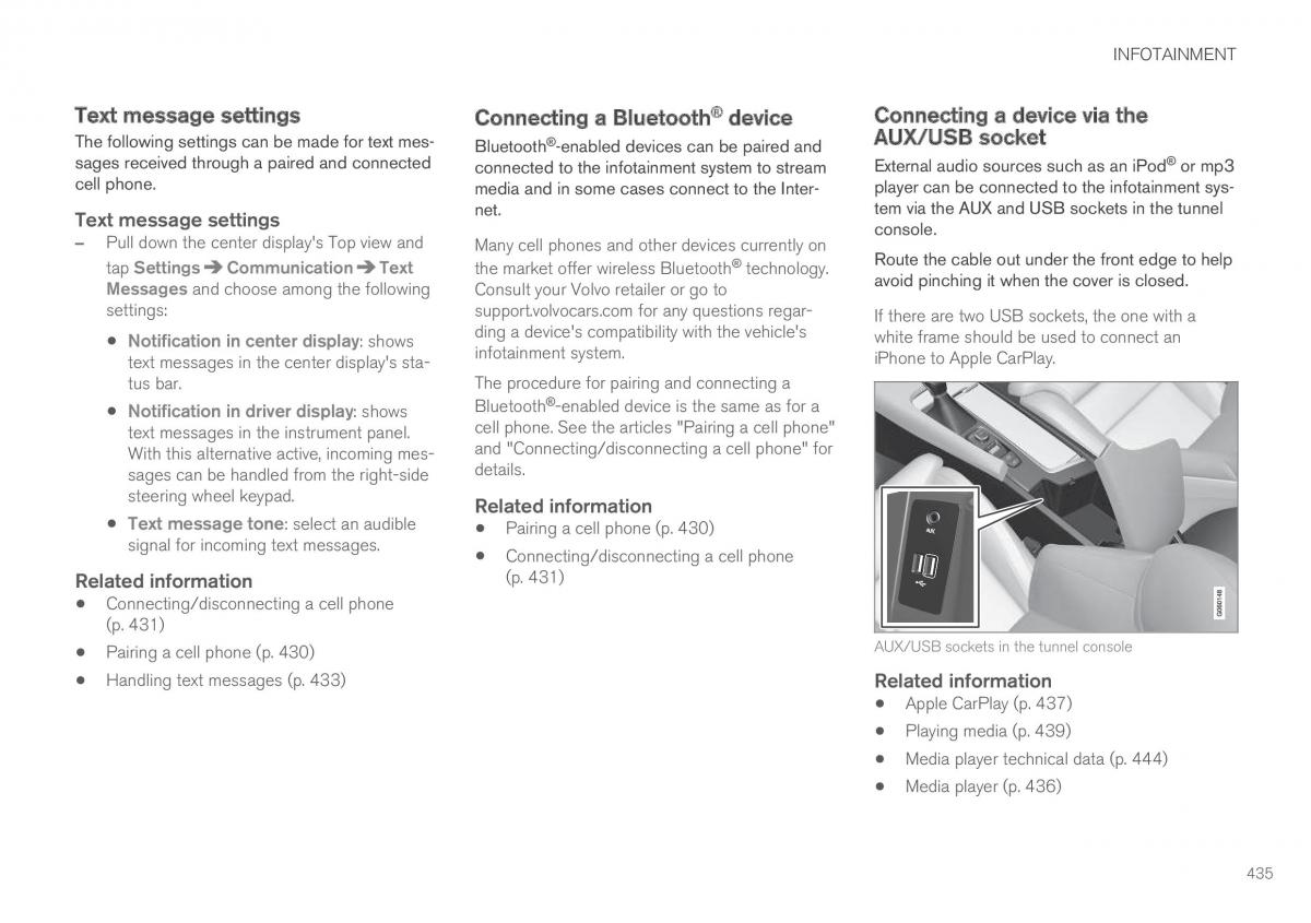 Volvo XC90 II 2 owners manual / page 437