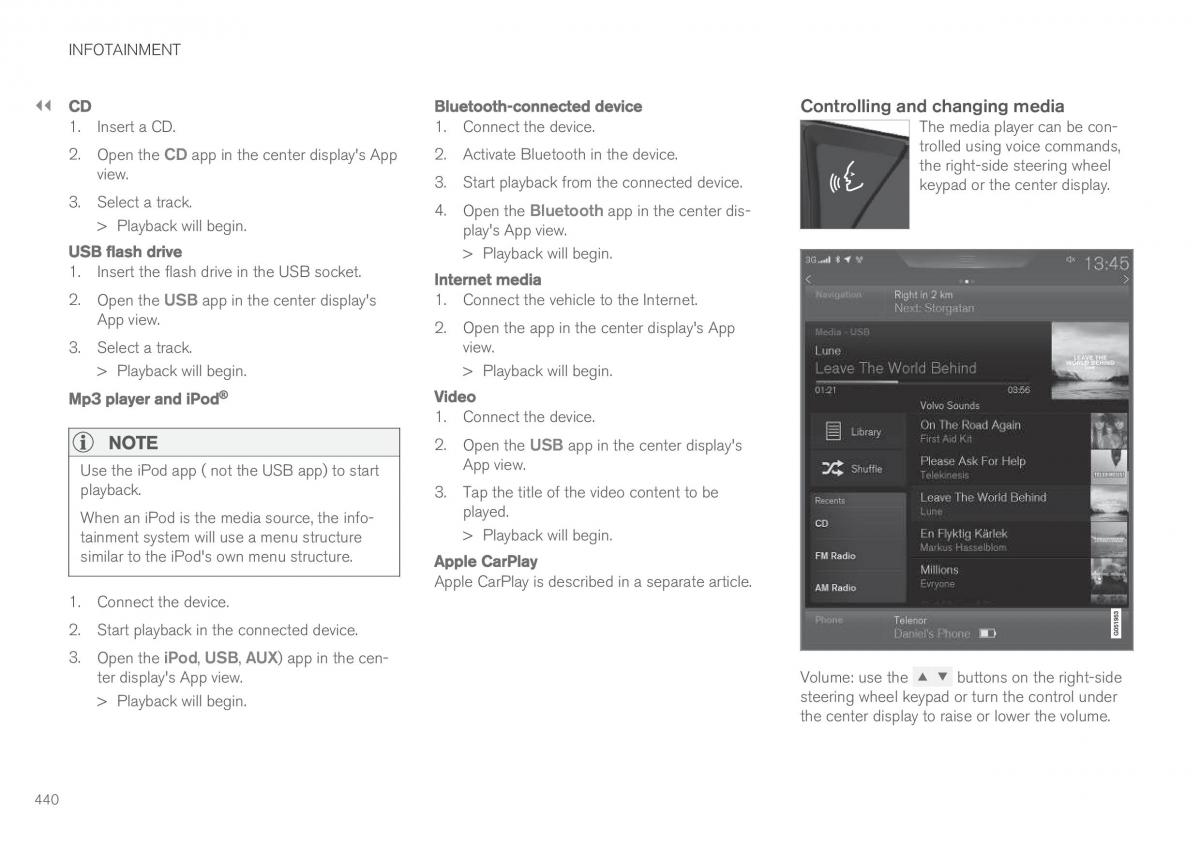 Volvo XC90 II 2 owners manual / page 442