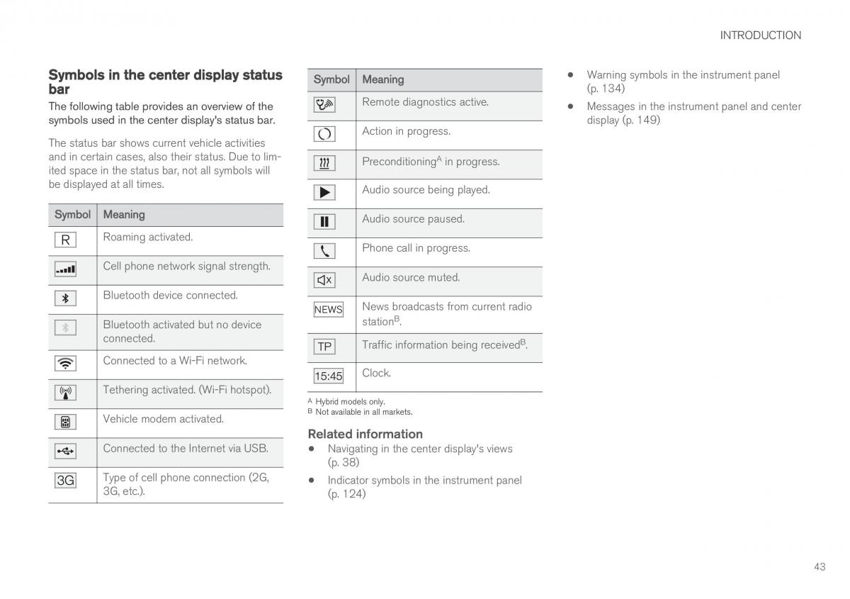 Volvo XC90 II 2 owners manual / page 45