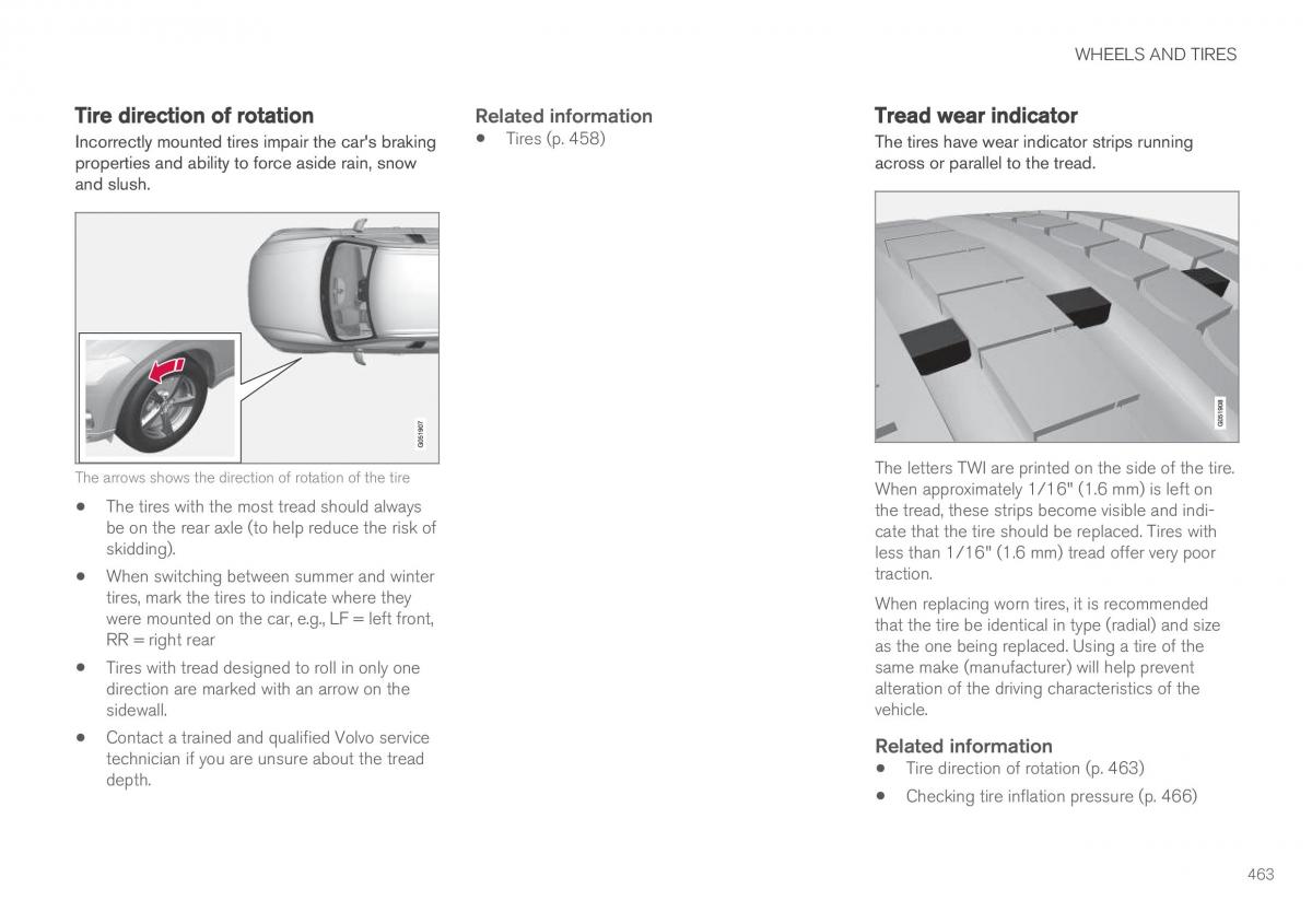 Volvo XC90 II 2 owners manual / page 465