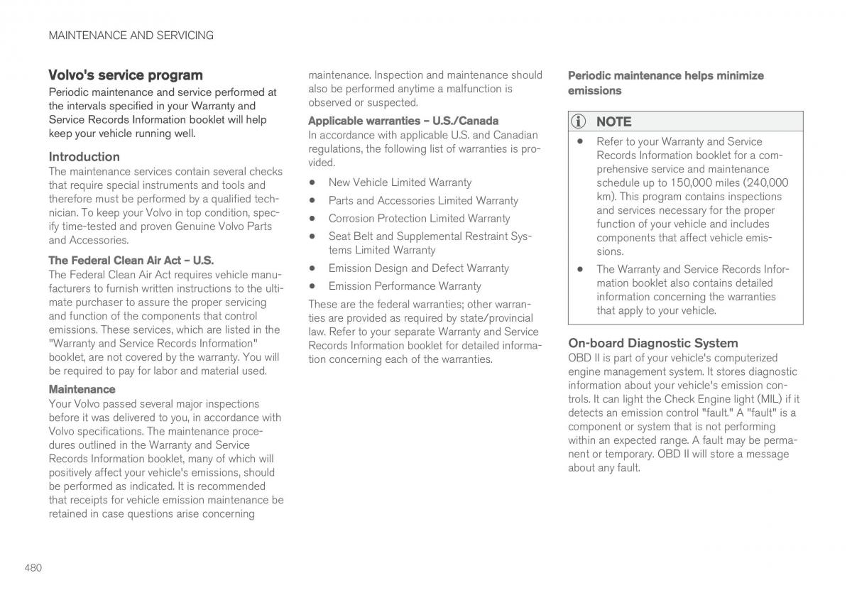 Volvo XC90 II 2 owners manual / page 482