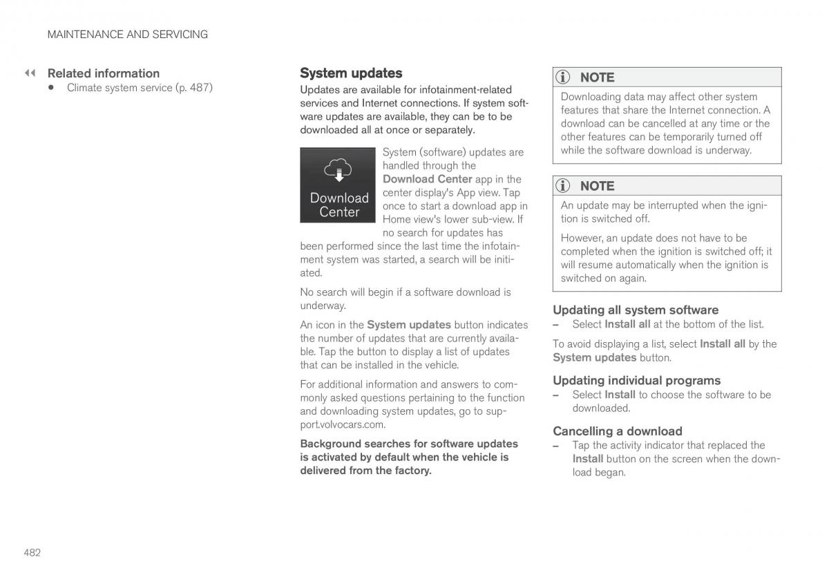 Volvo XC90 II 2 owners manual / page 484