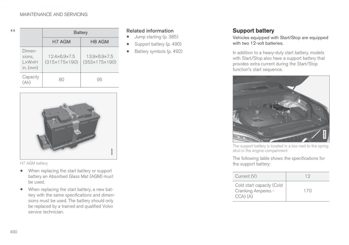 Volvo XC90 II 2 owners manual / page 492