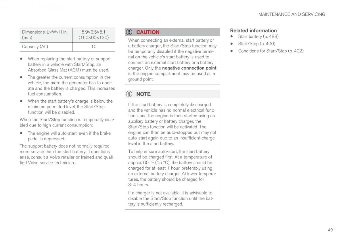 Volvo XC90 II 2 owners manual / page 493