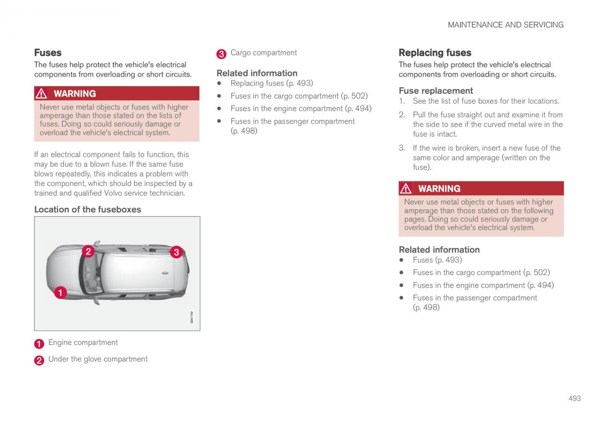 Volvo XC90 II 2 owners manual / page 495