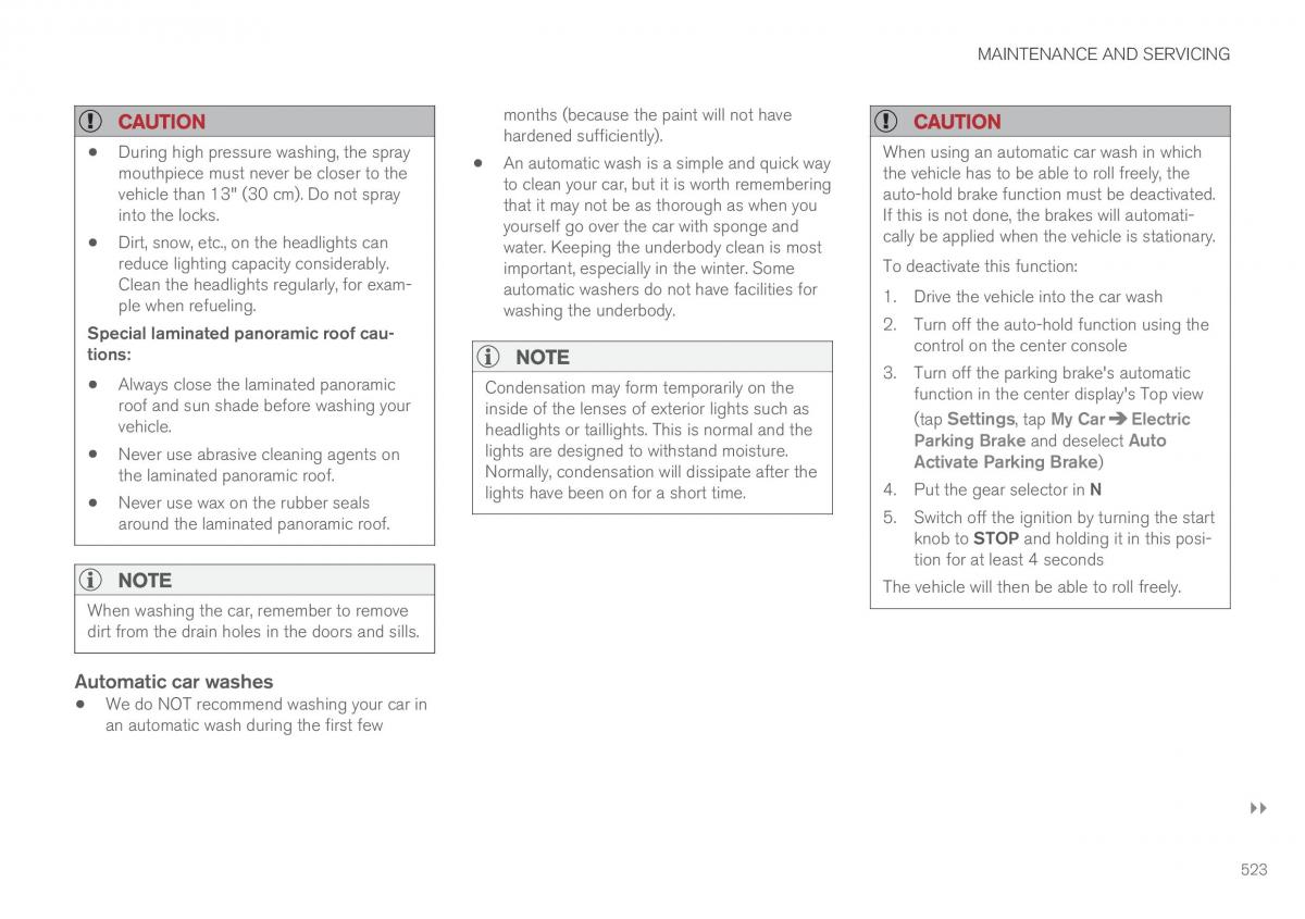 Volvo XC90 II 2 owners manual / page 525