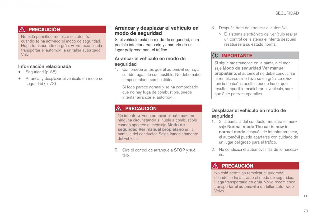 Volvo XC90 II 2 manual del propietario / page 75