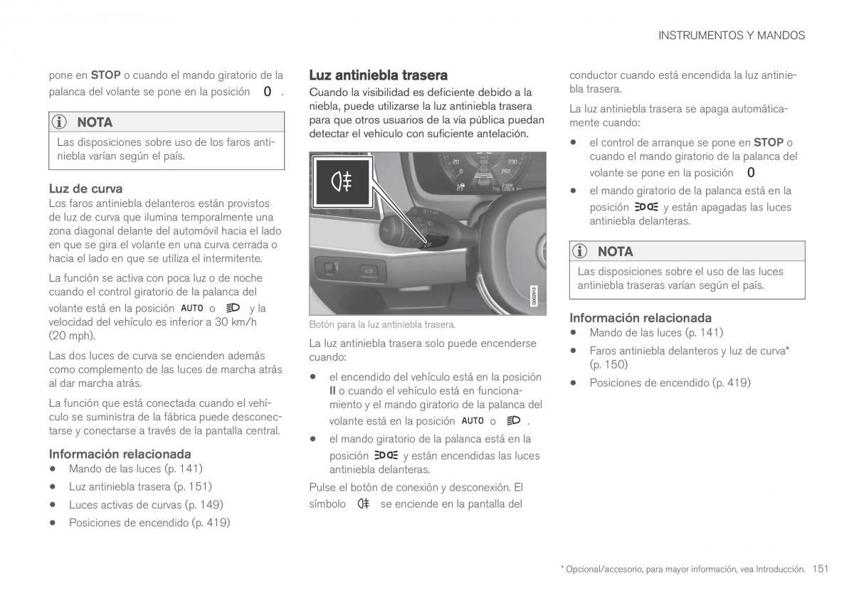 Volvo XC90 II 2 manual del propietario / page 153