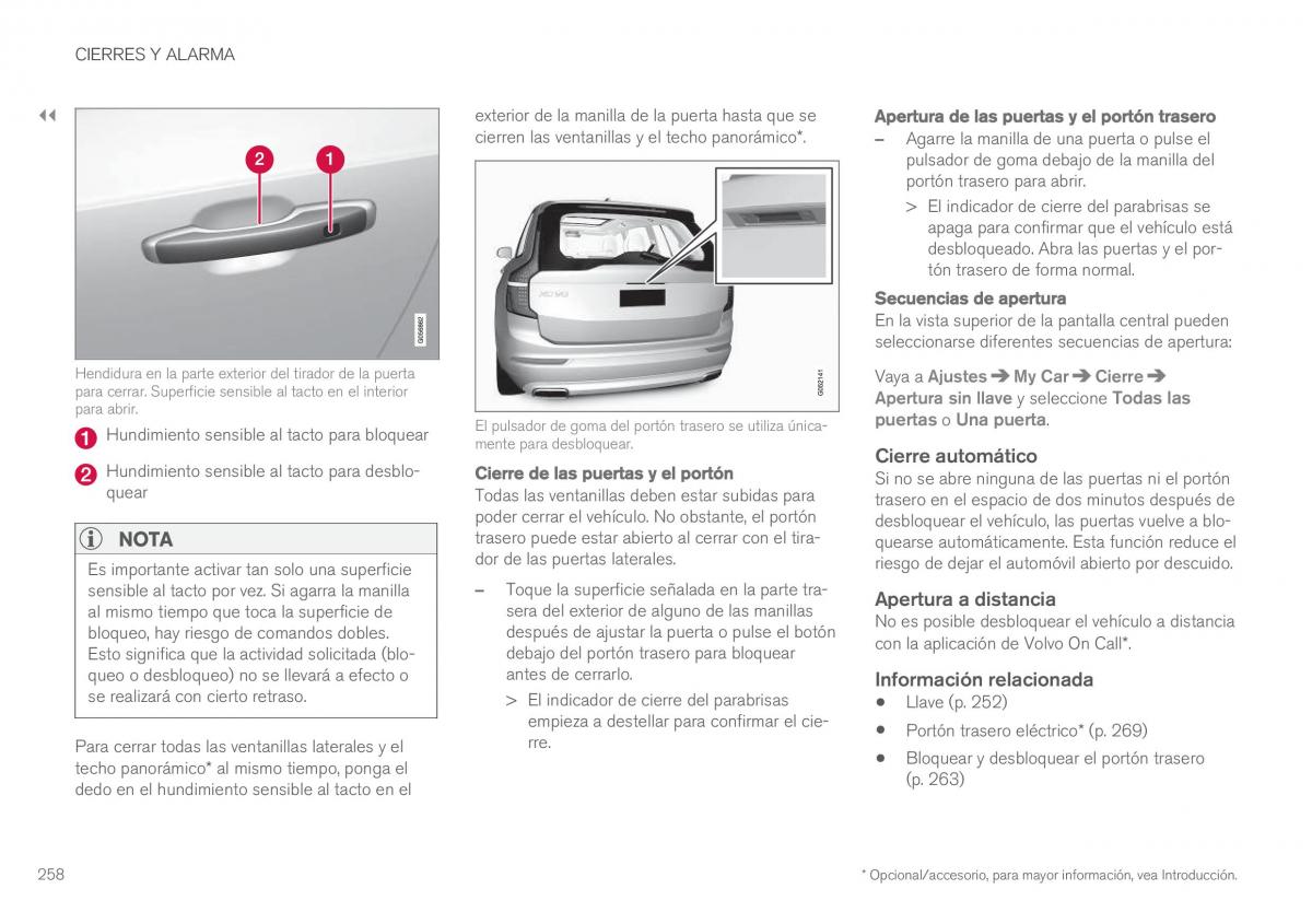 Volvo XC90 II 2 manual del propietario / page 260