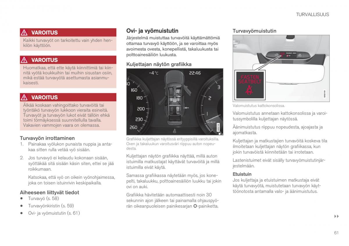 Volvo XC90 II 2 omistajan kasikirja / page 63