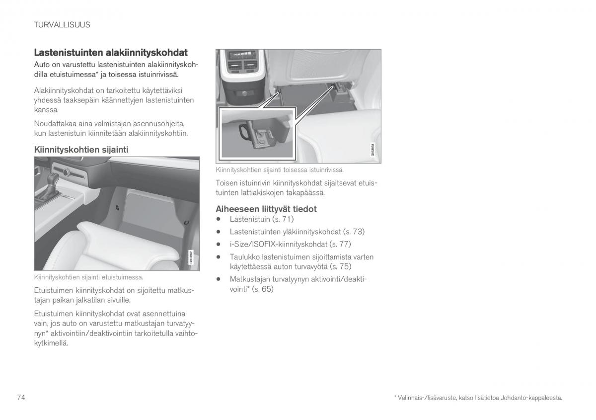 Volvo XC90 II 2 omistajan kasikirja / page 76