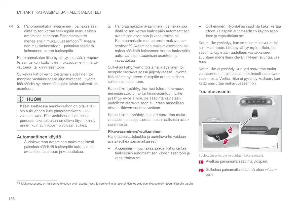 Volvo XC90 II 2 omistajan kasikirja / page 160