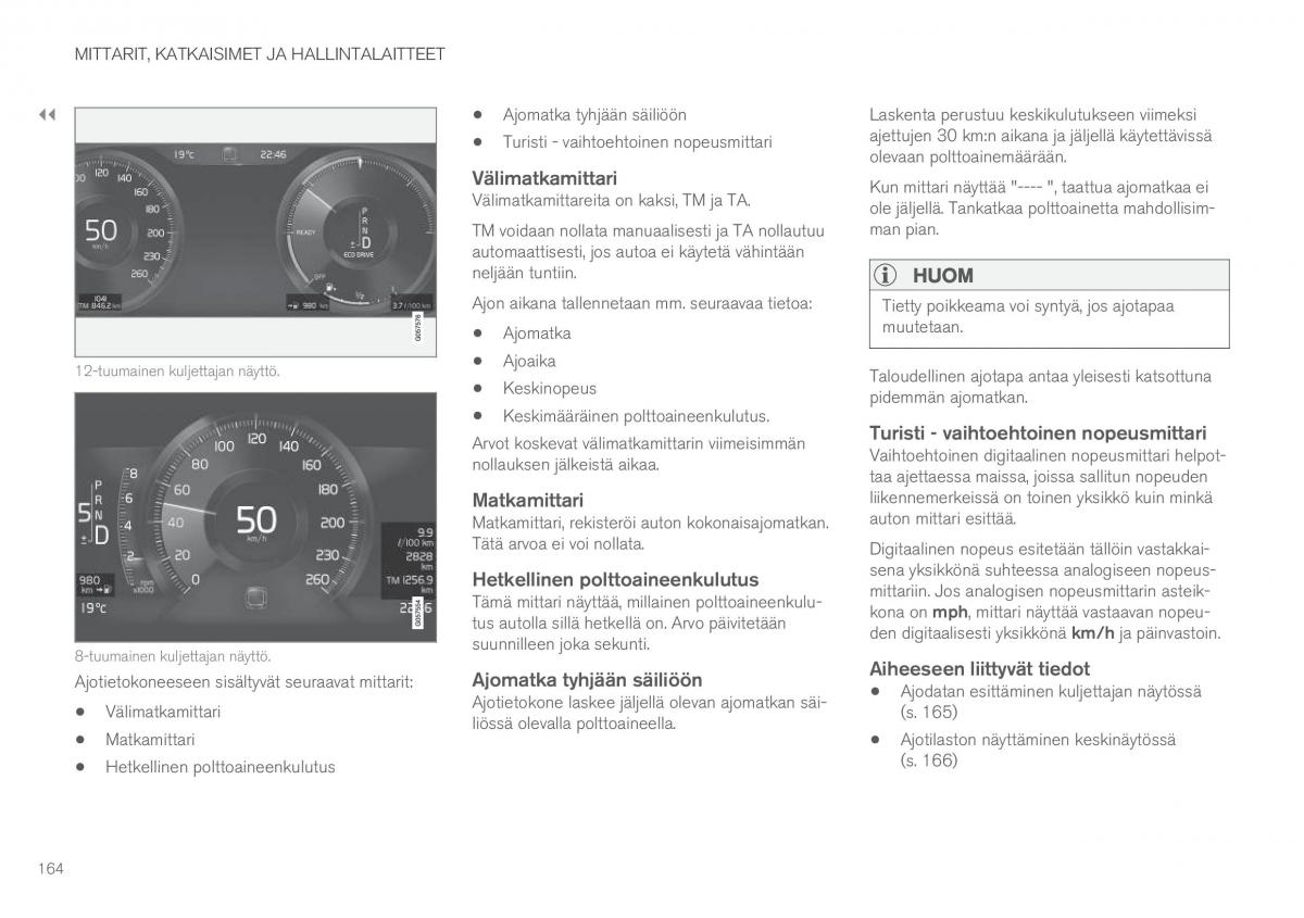 Volvo XC90 II 2 omistajan kasikirja / page 166