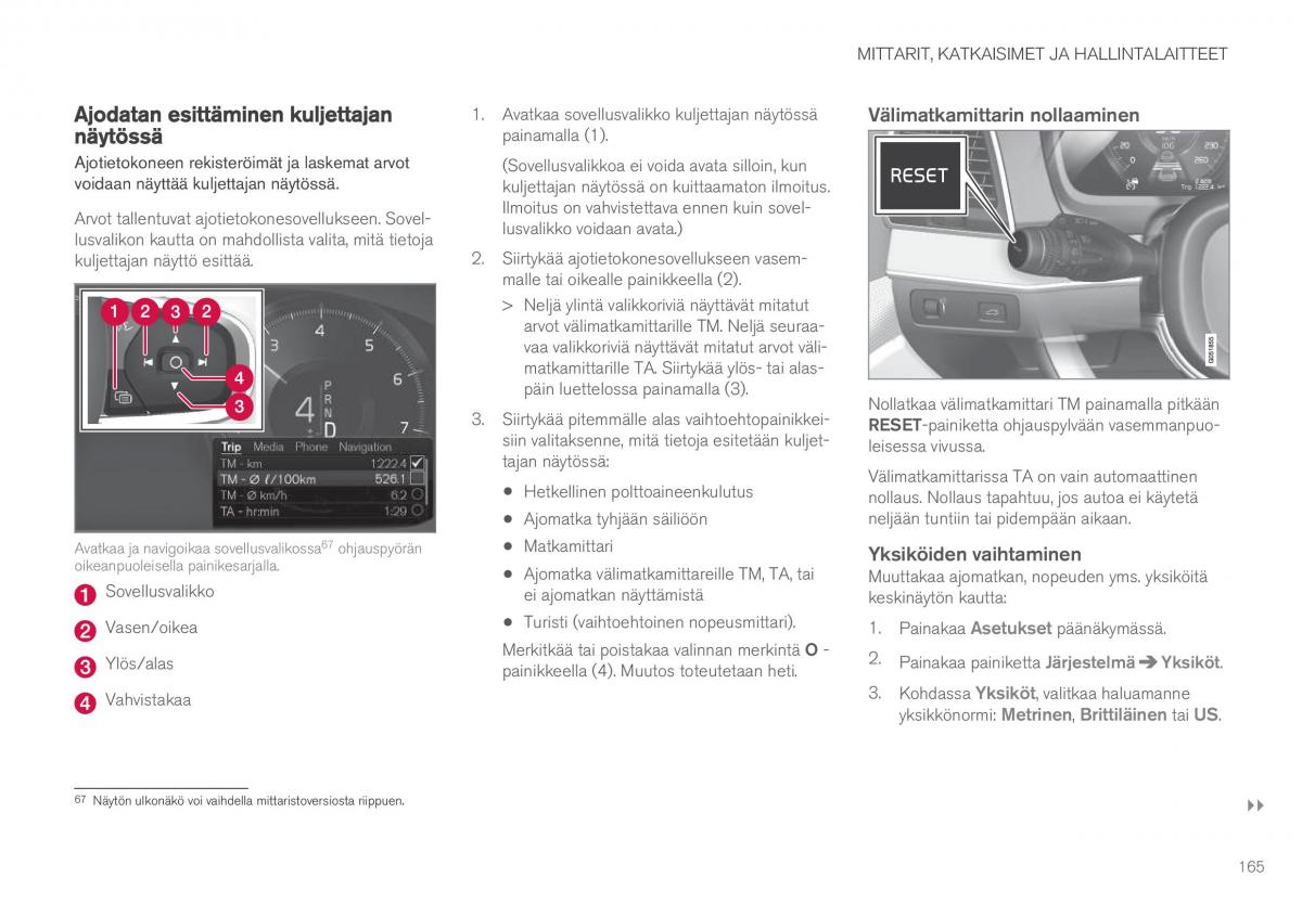 Volvo XC90 II 2 omistajan kasikirja / page 167