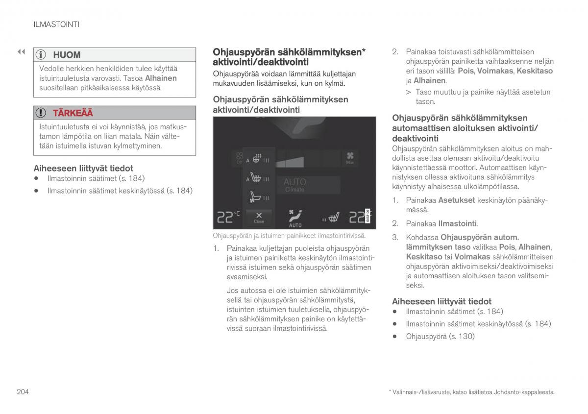 Volvo XC90 II 2 omistajan kasikirja / page 206