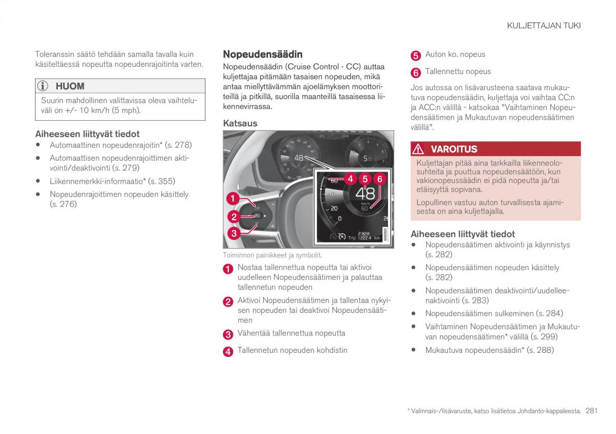 Volvo XC90 II 2 omistajan kasikirja / page 283