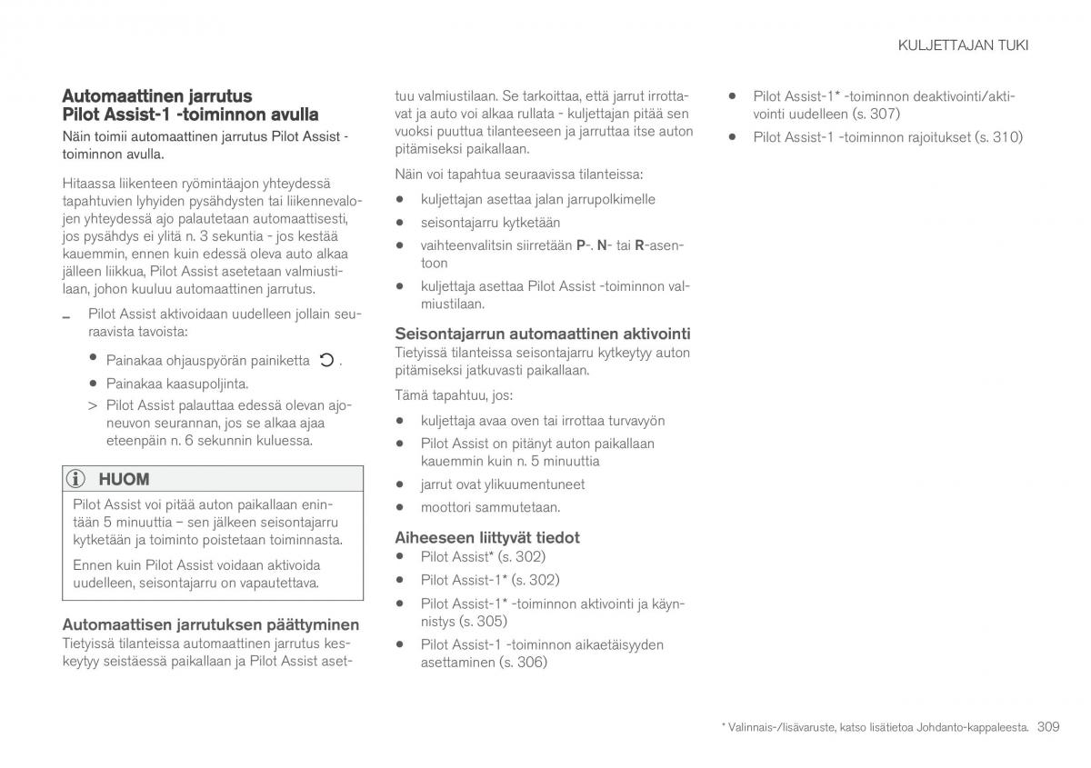 Volvo XC90 II 2 omistajan kasikirja / page 311