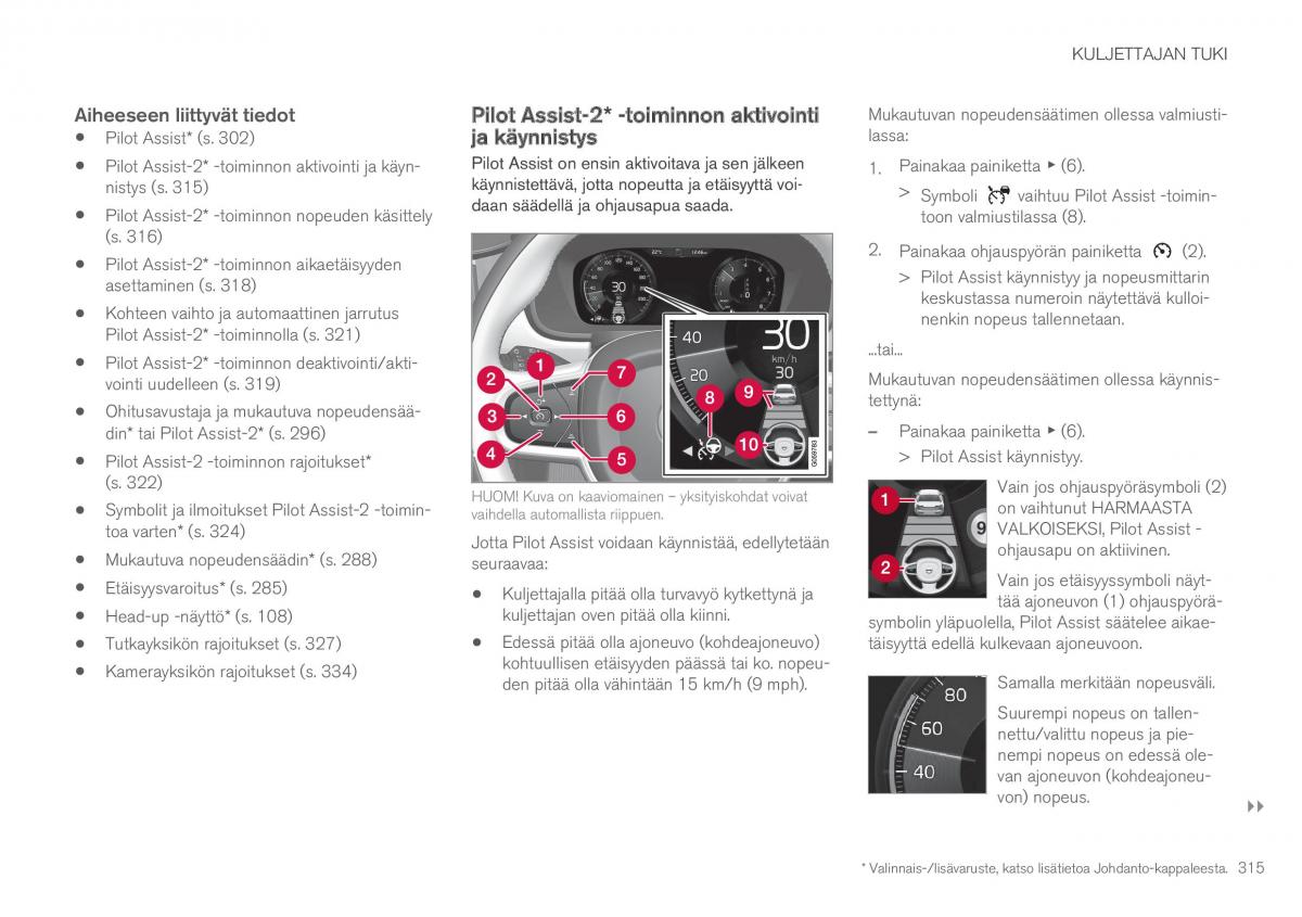 Volvo XC90 II 2 omistajan kasikirja / page 317