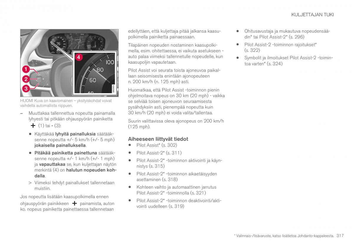 Volvo XC90 II 2 omistajan kasikirja / page 319