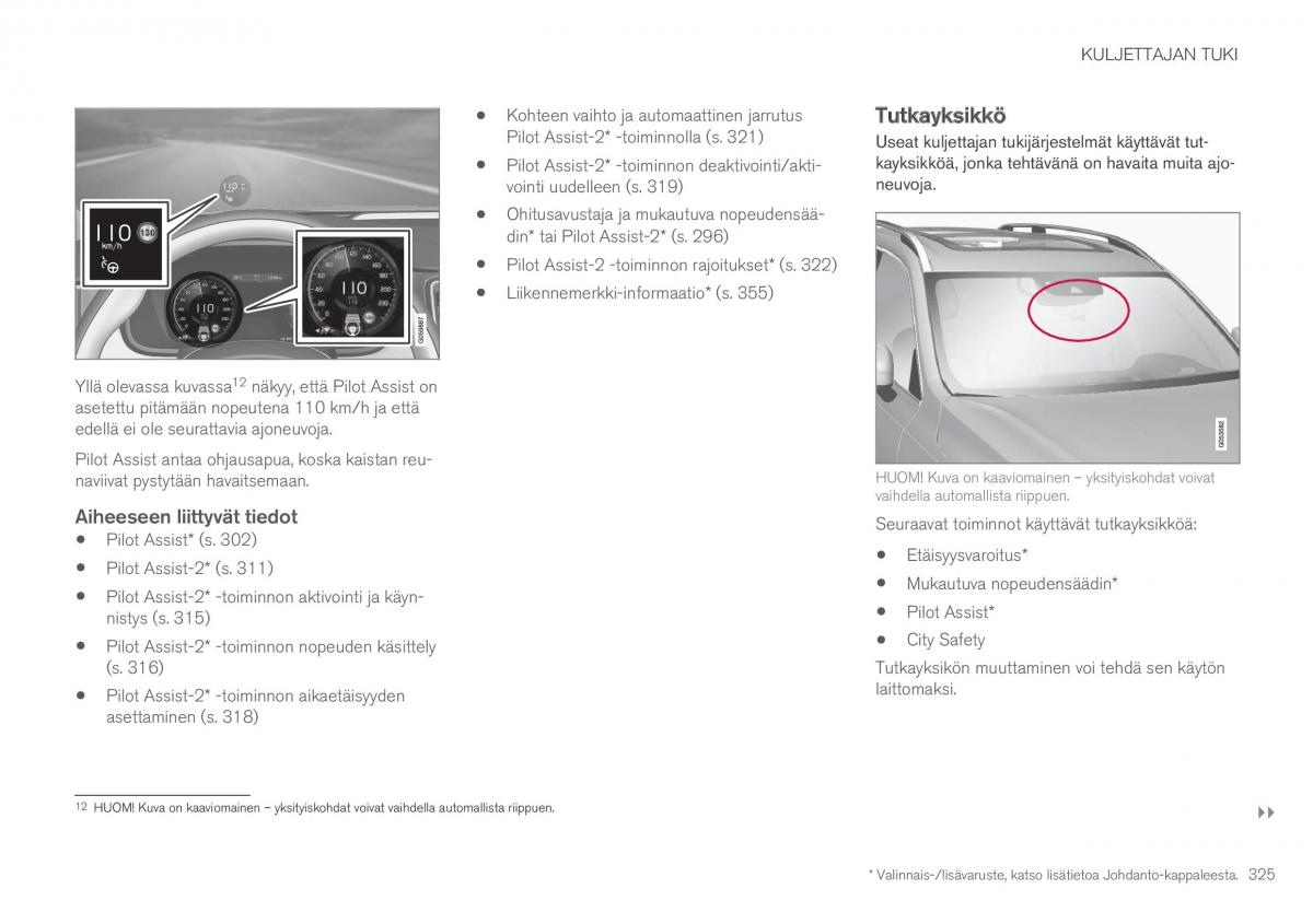 Volvo XC90 II 2 omistajan kasikirja / page 327