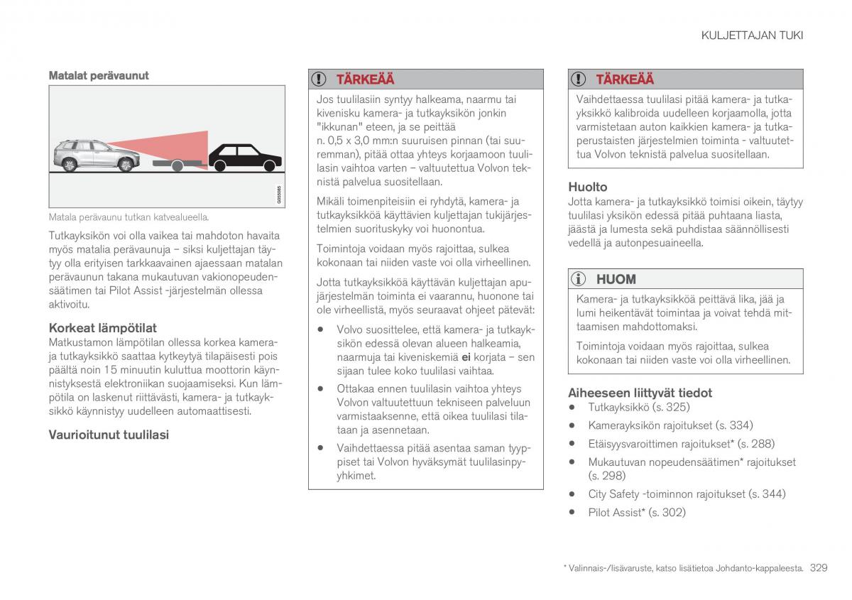 Volvo XC90 II 2 omistajan kasikirja / page 331