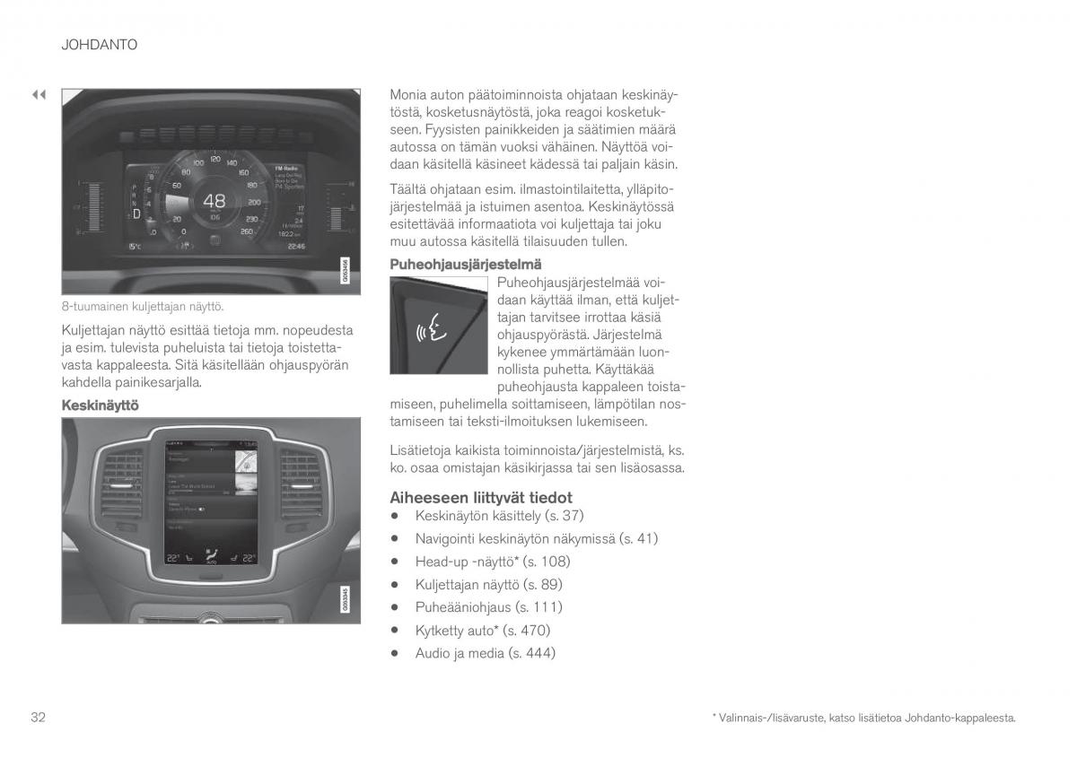 Volvo XC90 II 2 omistajan kasikirja / page 34