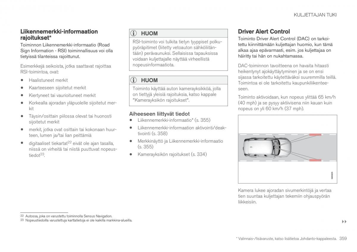 Volvo XC90 II 2 omistajan kasikirja / page 361