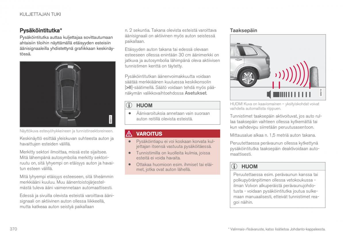 Volvo XC90 II 2 omistajan kasikirja / page 372