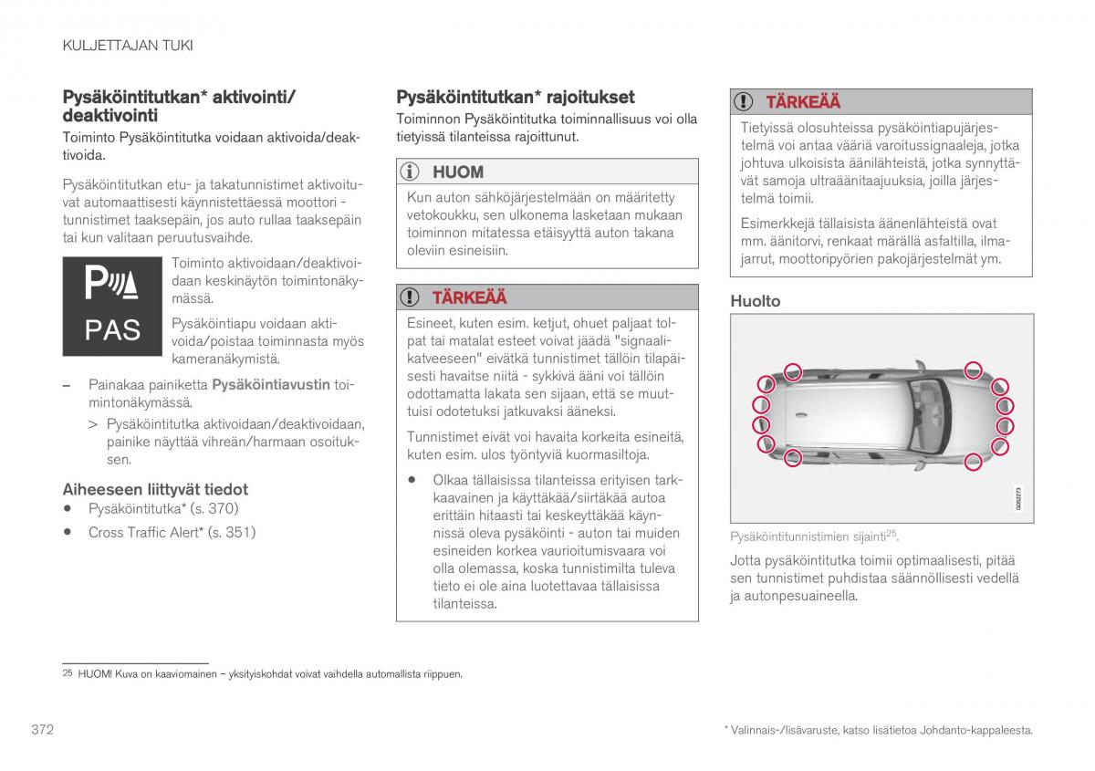 Volvo XC90 II 2 omistajan kasikirja / page 374