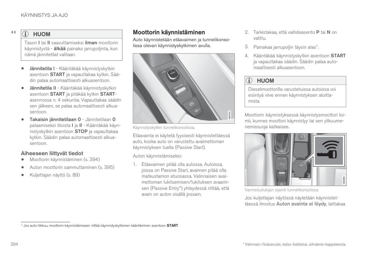 Volvo XC90 II 2 omistajan kasikirja / page 396