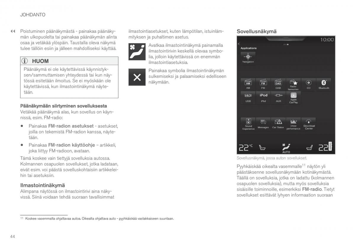 Volvo XC90 II 2 omistajan kasikirja / page 46