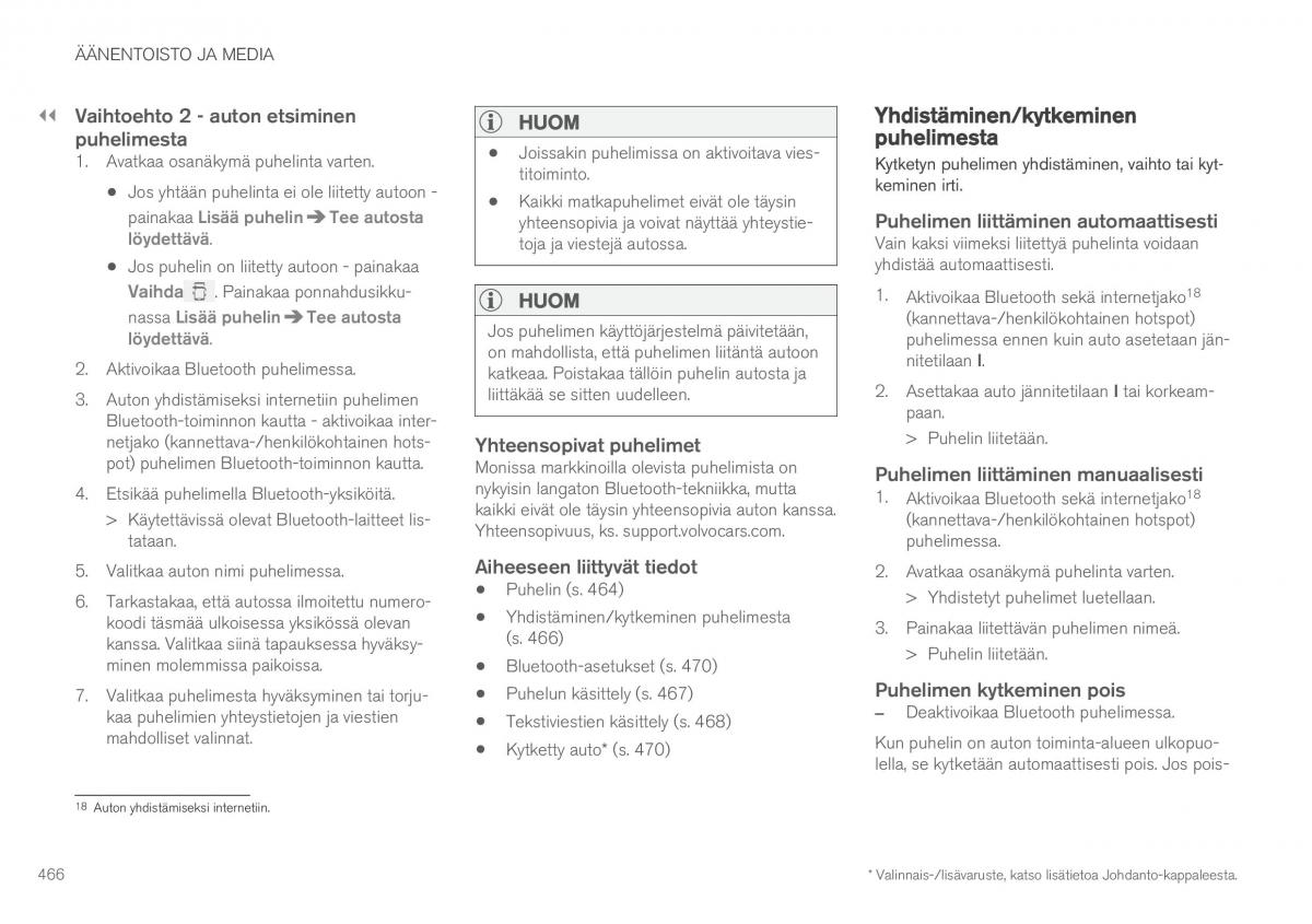 Volvo XC90 II 2 omistajan kasikirja / page 468