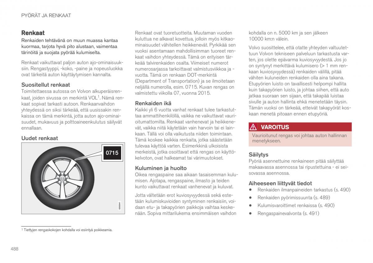 Volvo XC90 II 2 omistajan kasikirja / page 490