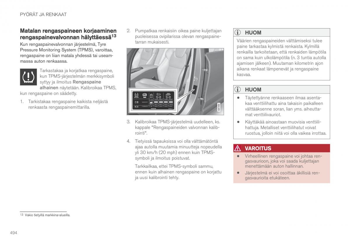 Volvo XC90 II 2 omistajan kasikirja / page 496